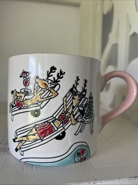 Eli + Ana Reindeer Beach Vacation Whimsical Ceramic Coffee Mug Collectors ☕️🦋